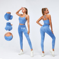 Hohe Taillenhosen Sport BH Leggings für Frauen